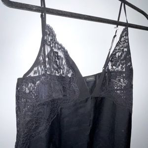 La Perla Long Satin and Lace Nightgown